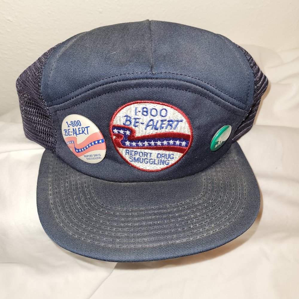Vintage Trucker  Ball Cap US Customs Service 1980s.